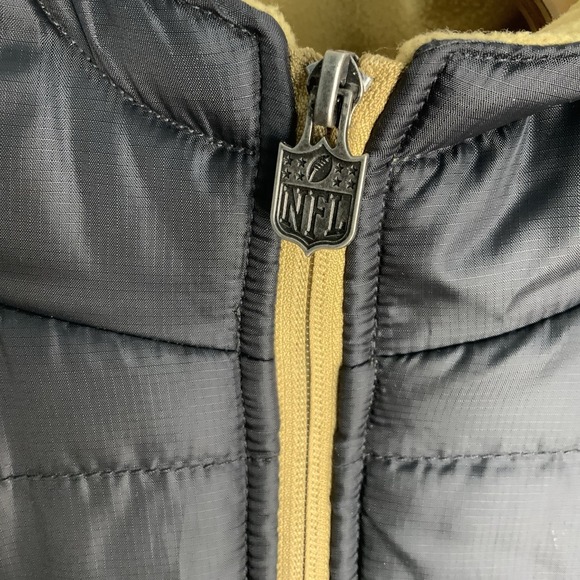 New Orleans Saints Men's Pro Line Hooded  Full Zip Jacket Puffer Coat Size 6XL - Picture 4 of 9
